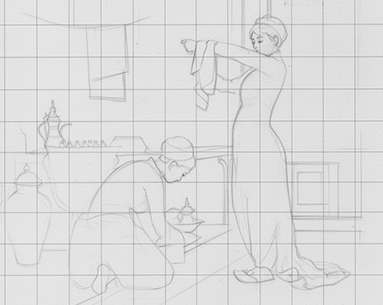 Säule, Bögen & Rasternetz